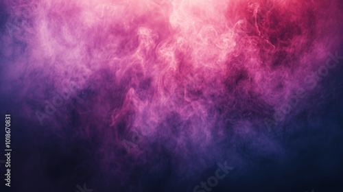 Vibrant purple and pink smoke swirling in a dark atmosphere