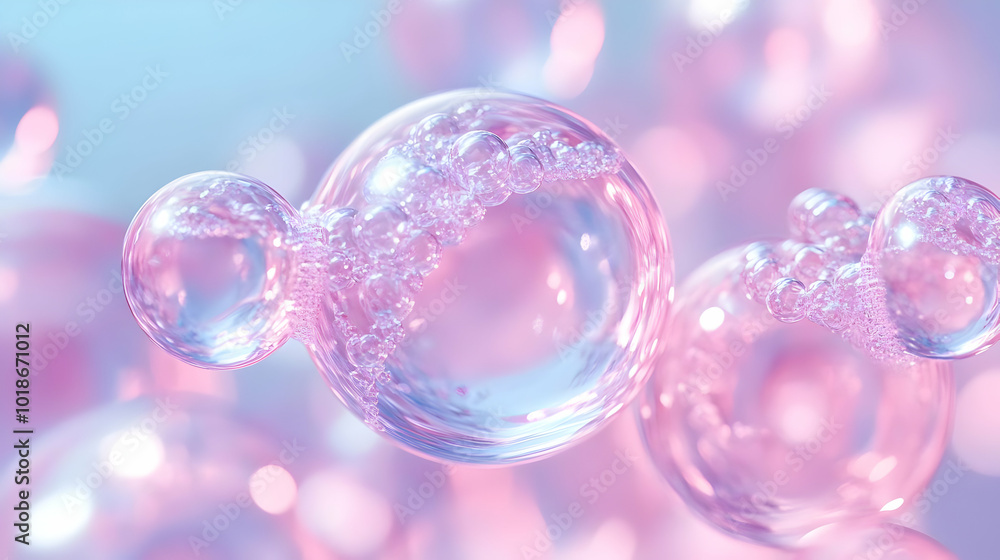 Pink And Blue Soap Bubbles Creates A Beautiful Abstract Background With Bokeh Pink And Blue Soap Bubbles Creates A Beautiful Abstract Background With Bokeh