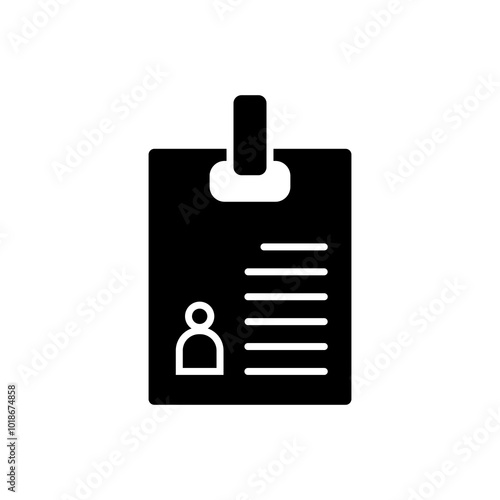 ID card icon vector