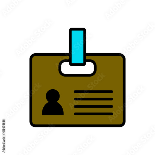 ID card icon vector