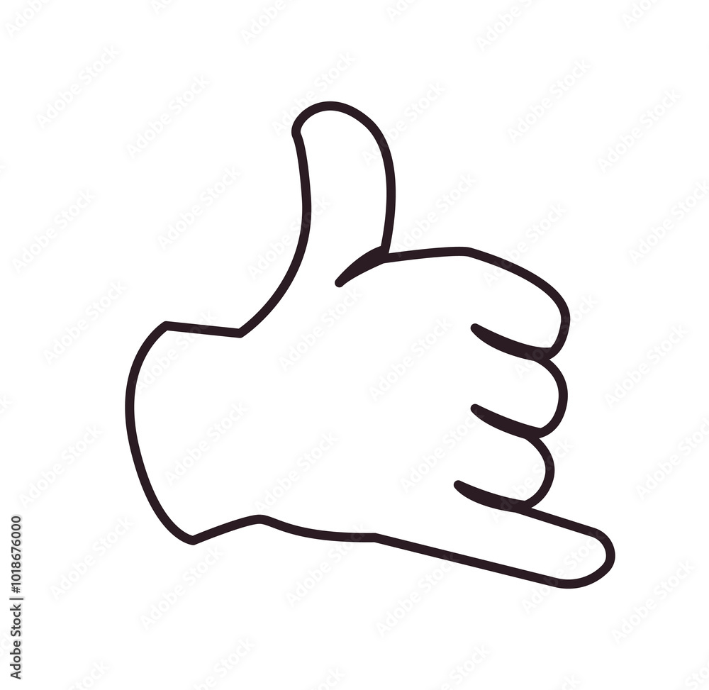 hand emoji vector symbol sign icon call me shaka hand emoji vector symbol sign icon call me shaka