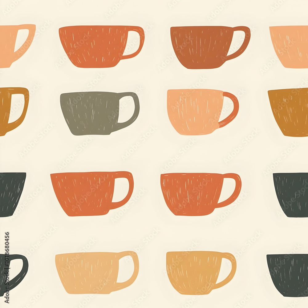 seamless pattern with coffee cups seamless pattern with coffee cups