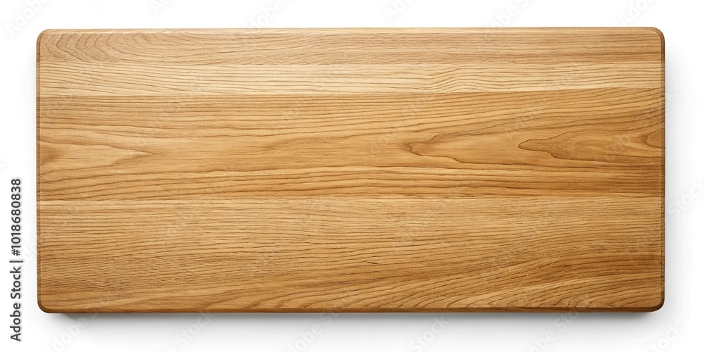 Bird Eye View of Oak Solid Lamellar Furniture Board on White Background Bird Eye View of Oak Solid Lamellar Furniture Board on White Background