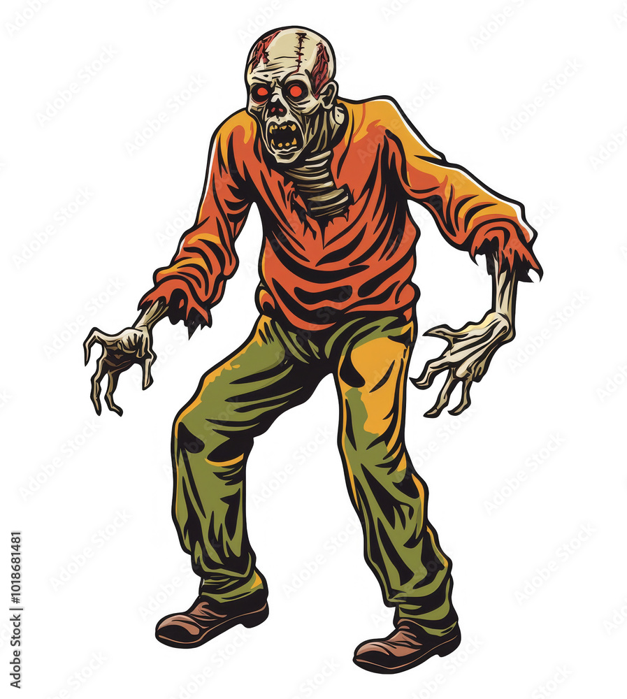 Spooky Zombie Illustration with Transparent Background for Halloween Designs and Overlays Spooky Zombie Illustration with Transparent Background for Halloween Designs and Overlays