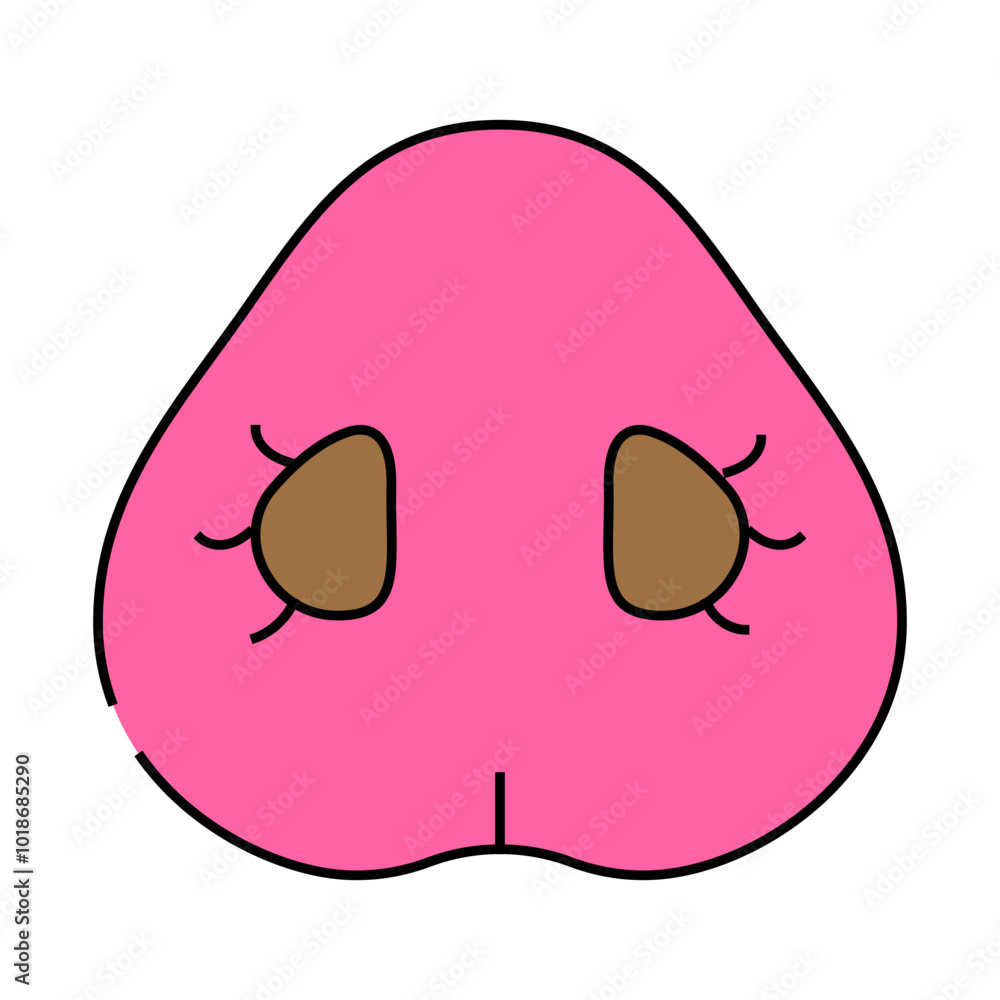 nose pig animal line icon vector. nose pig animal sign. isolated symbol illustration nose pig animal line icon vector. nose pig animal sign. isolated symbol illustration