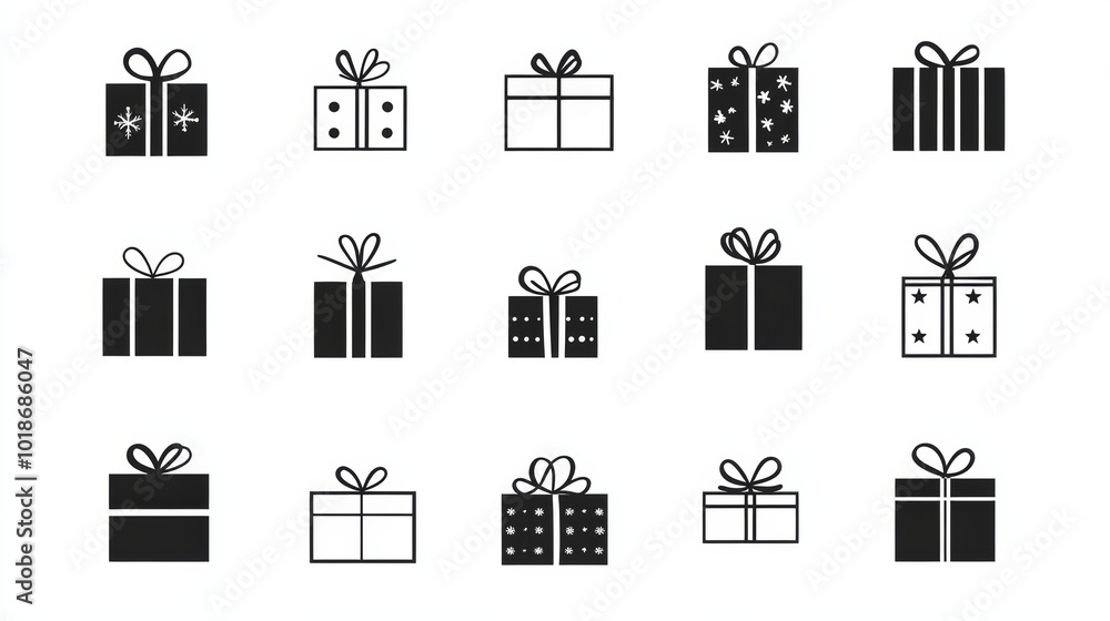 A selection of presents of different designs A selection of presents of different designs