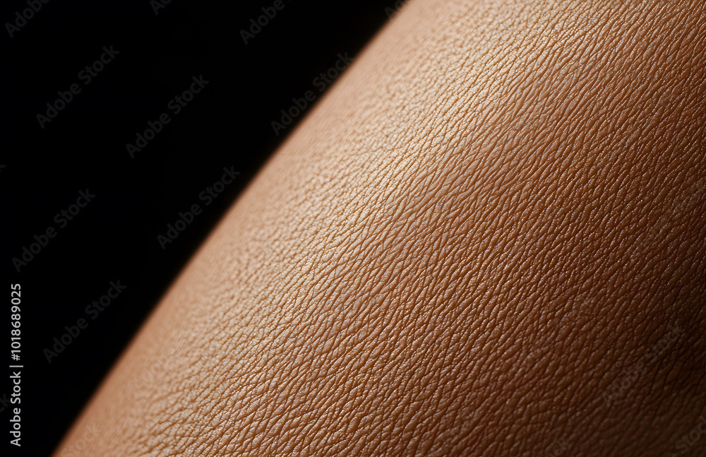 Fototapeta premium Close-Up of Skin on an Arm Showcasing Fine Hairs | Detailed Texture and Natural Beauty