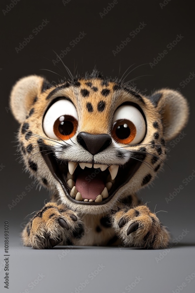 A detailed shot of a smiling stuffed animal, displaying its toothy grin A detailed shot of a smiling stuffed animal, displaying its toothy grin