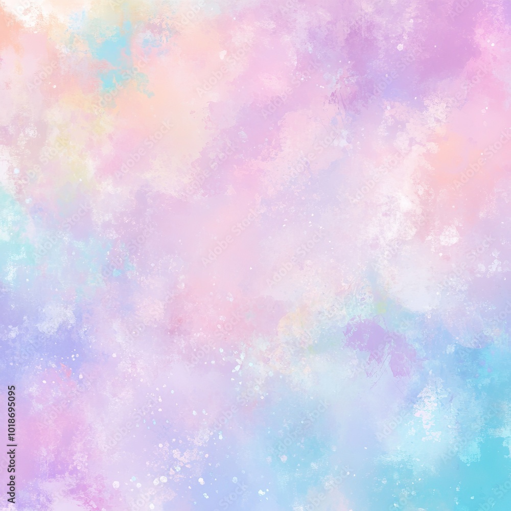 A soft pastel cloud texture with gentle hues of pink, blue, and lavender, perfect for backgrounds and designs.