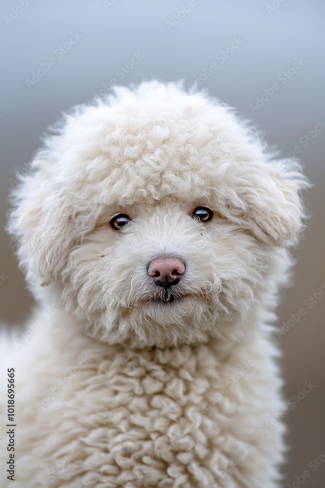 A tight shot of a dog's expressive face, its eyes reflecting sadness, and its fur ruffling softly A tight shot of a dog's expressive face, its eyes reflecting sadness, and its fur ruffling softly