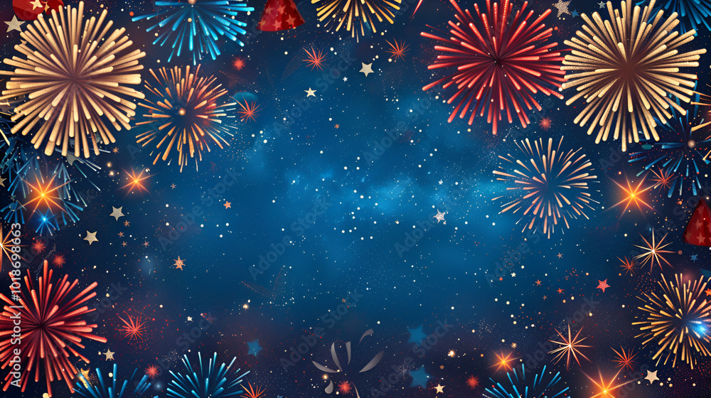 fireworks on the night sky fireworks on the night sky
