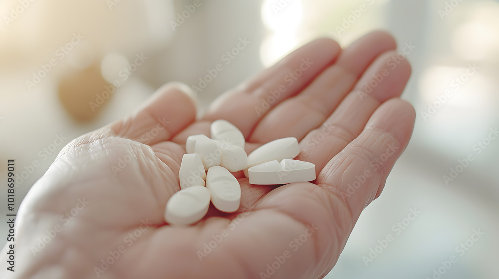 hand holding pills hand holding pills