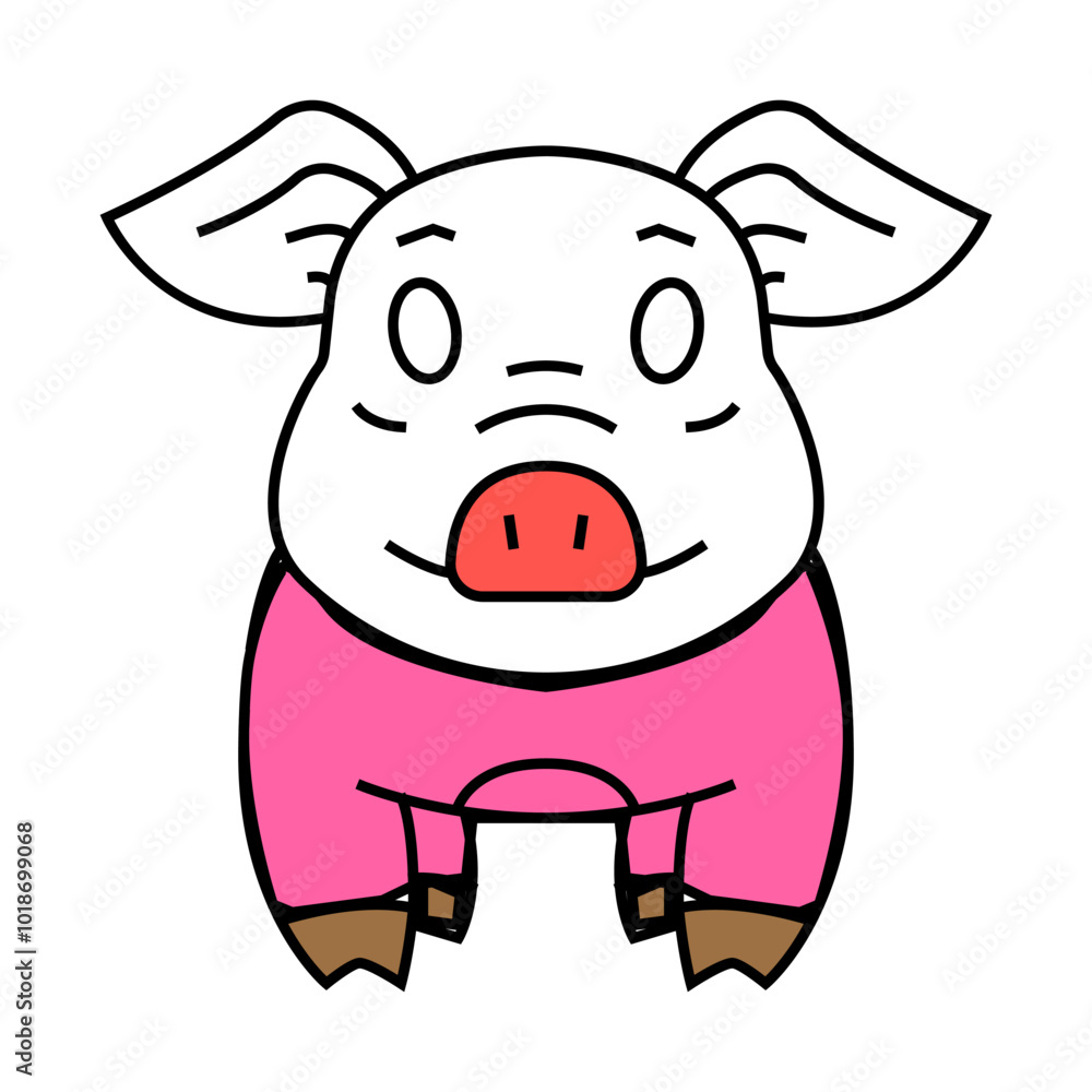cute piglet pig farm line icon vector. cute piglet pig farm sign. isolated symbol illustration cute piglet pig farm line icon vector. cute piglet pig farm sign. isolated symbol illustration