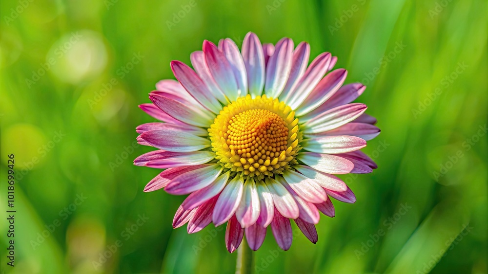 Obraz premium Vibrant pink and yellow flower in full bloom.
