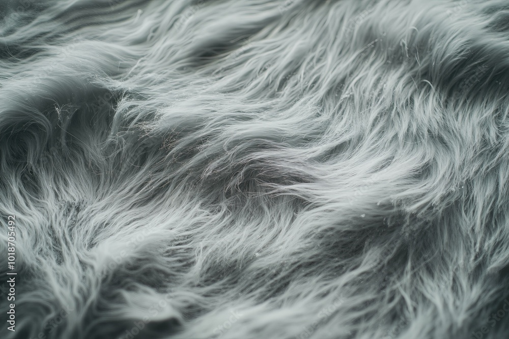 Fototapeta premium Soft textured grey fur close-up for natural design and background concepts.