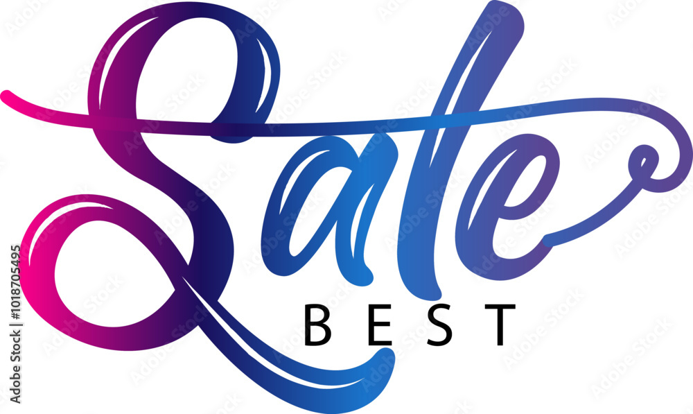 Fototapeta premium Best sale text, hot sale design, Best sale text gradient