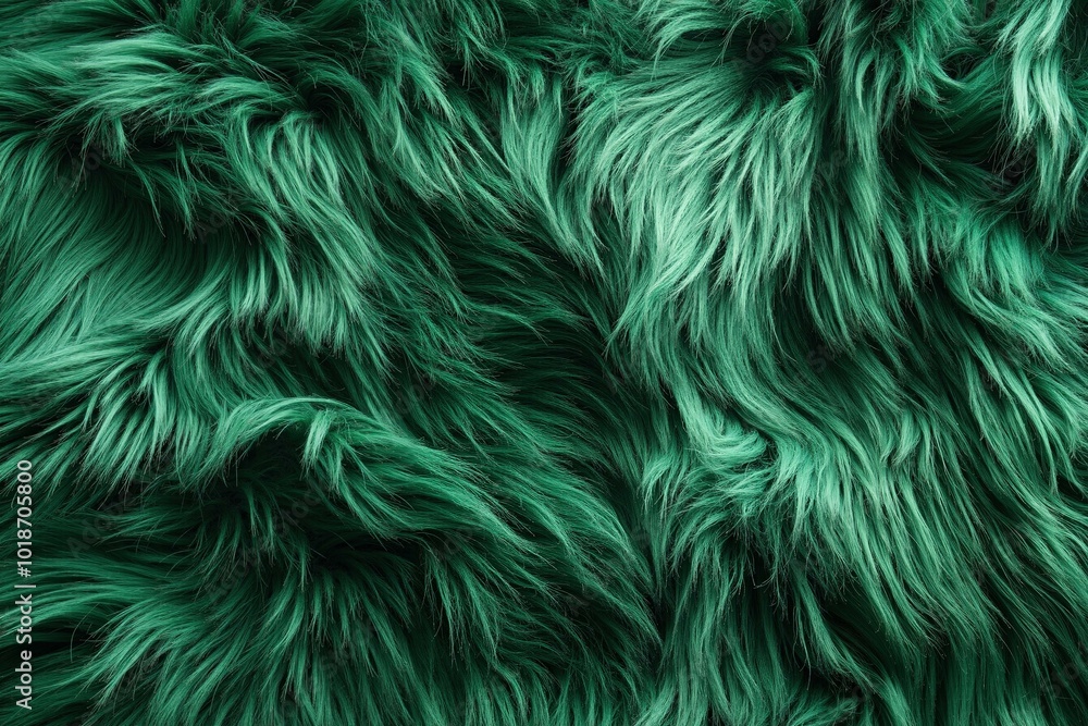 Luxurious green faux fur texture for fashion and interior design projects. Luxurious green faux fur texture for fashion and interior design projects.