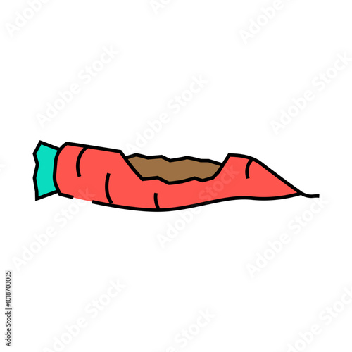 carrot rotten food line icon vector. carrot rotten food sign. isolated symbol illustration