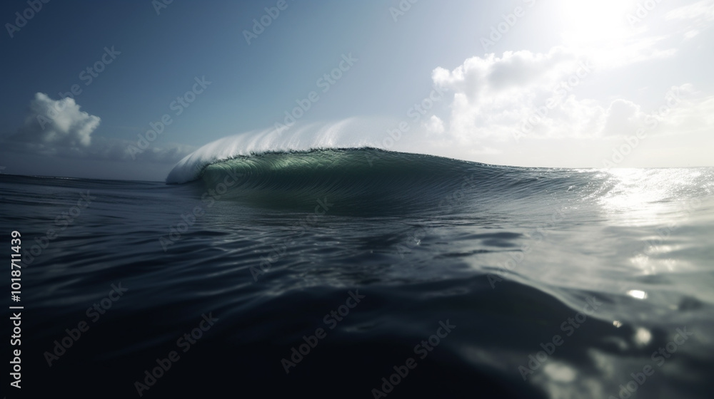 Young athletic surfer rides the wave in tropics with splashes. Young athletic surfer rides the wave in tropics with splashes.