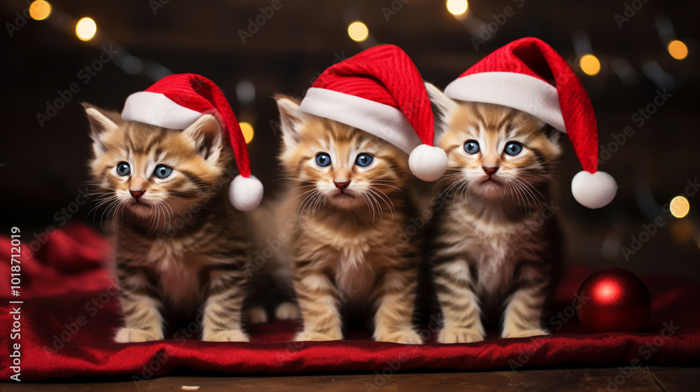 Cute christmas kitten Cute christmas kitten