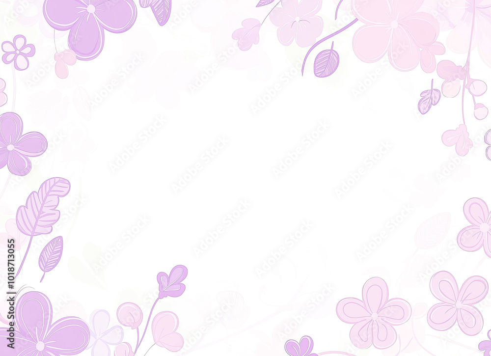 Cute pink and purple frame background vector presentation design with a simple pastel white color, cute pattern border with copy space for text and graphic elements. Cute pink and purple frame background vector presentation design with a simple pastel white color, cute pattern border with copy space for text and graphic elements.