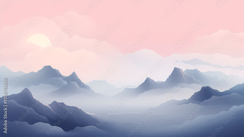Mountain sea of clouds background Mountain sea of clouds background