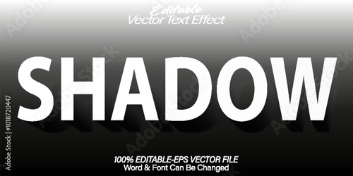Shadow Vector Text Effect Editable Alphabet Light Transparent Shade