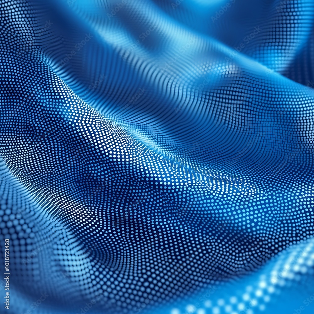 A close-up of textured blue fabric with a dot pattern, creating a dynamic visual effect. A close-up of textured blue fabric with a dot pattern, creating a dynamic visual effect.