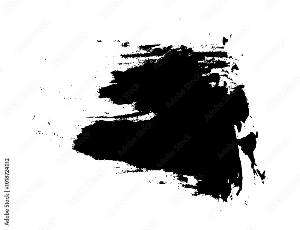Obraz premium Vector set black paint brush on white background.