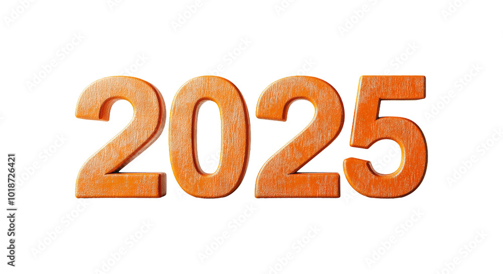 Wooden Numbers Representing Year 2025 Wooden Numbers Representing Year 2025