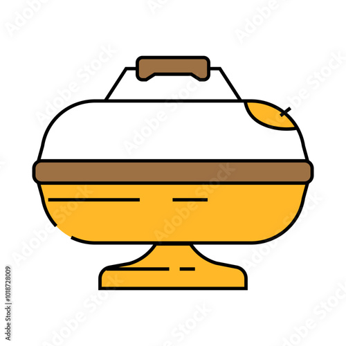 smoker beef line icon vector. smoker beef sign. isolated symbol illustration