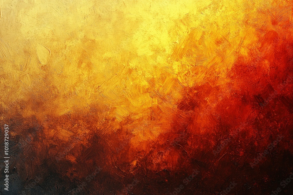 Abstract Painting with Warm Colors and Textured Brushstrokes Abstract Painting with Warm Colors and Textured Brushstrokes