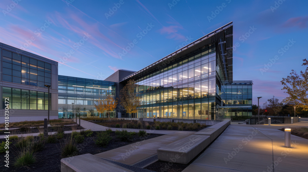 A cutting-edge laboratory exploring new ways to harness renewable resources, with a focus on clean energy technology and sustainability. Sleek, forward-thinking design. A cutting-edge laboratory exploring new ways to harness renewable resources, with a focus on clean energy technology and sustainability. Sleek, forward-thinking design.