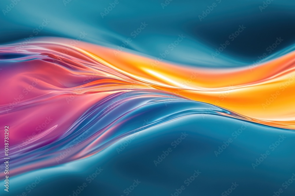 Fototapeta premium A close-up shot of a vibrant and swirling wave of liquid