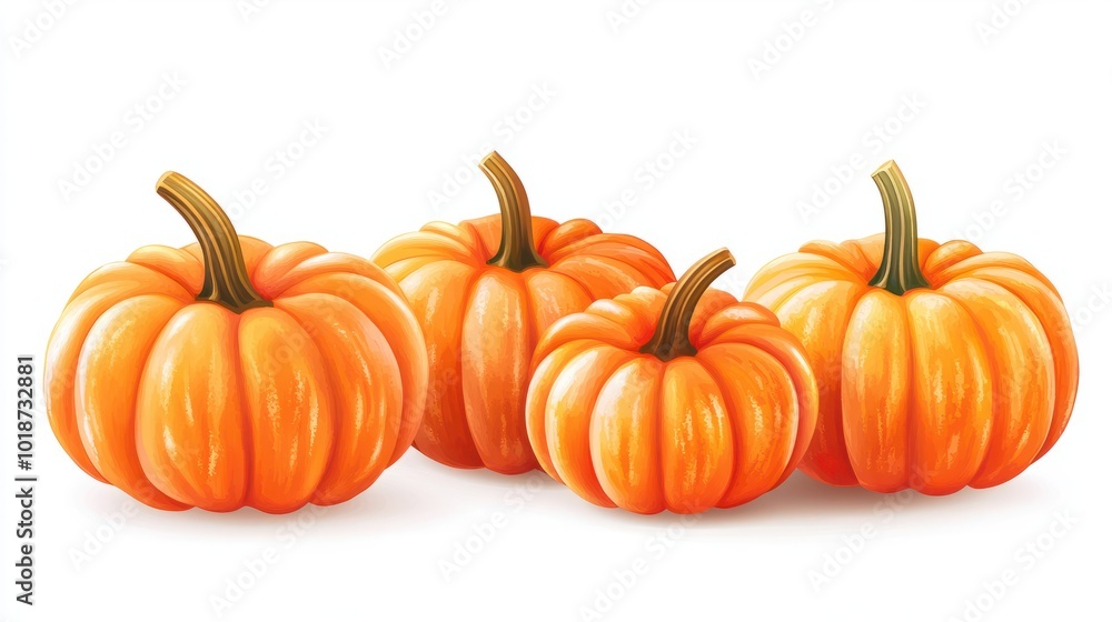 Orange pumpkins isolated on white background Orange pumpkins isolated on white background