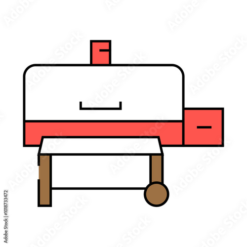 pellets smoker line icon vector. pellets smoker sign. isolated symbol illustration