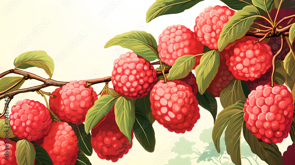 Lychee illustration