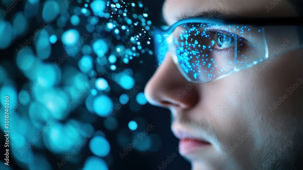 A scientist analyzing large datasets, demonstrating the speed and efficiency of data analysis. A scientist analyzing large datasets, demonstrating the speed and efficiency of data analysis.