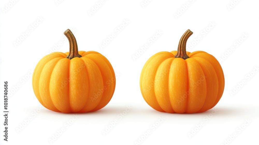 Two mini pumpkin isolated on white Two mini pumpkin isolated on white