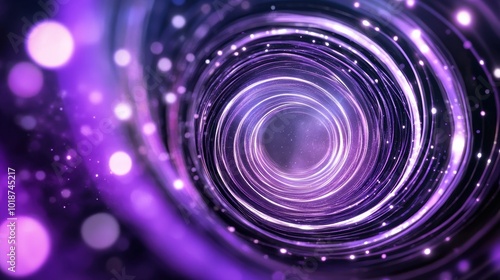 Vibrant Swirling Purple Light Abstract Background