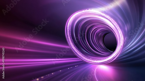 Abstract Colorful Light Tunnel Design