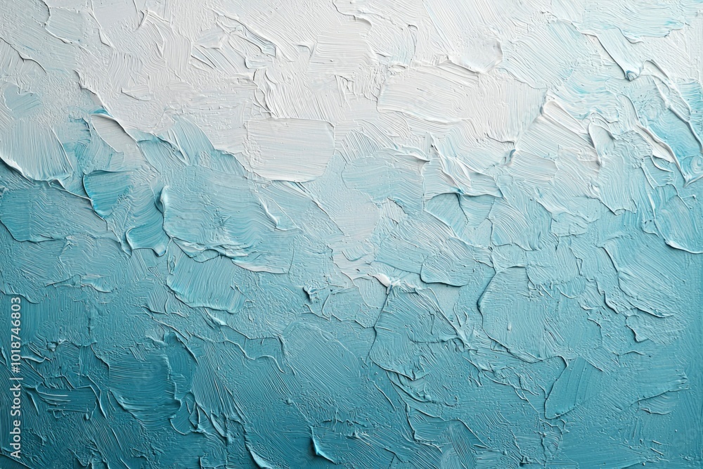 Fototapeta premium Abstract Blue and White Impasto Painting