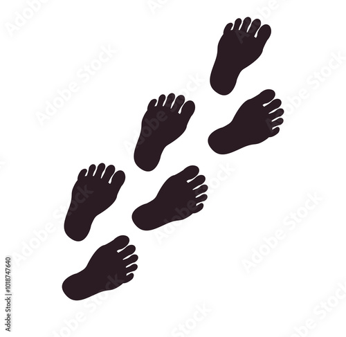 Foot feet symbol sign icon vector illustration
