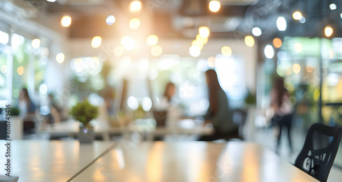 Wallpaper Mural Soft Focus Office Interior: Create a Contemporary Workspace Vibe Torontodigital.ca