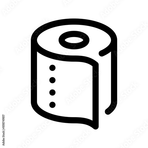 Toilet paper line icon. Vector graphics