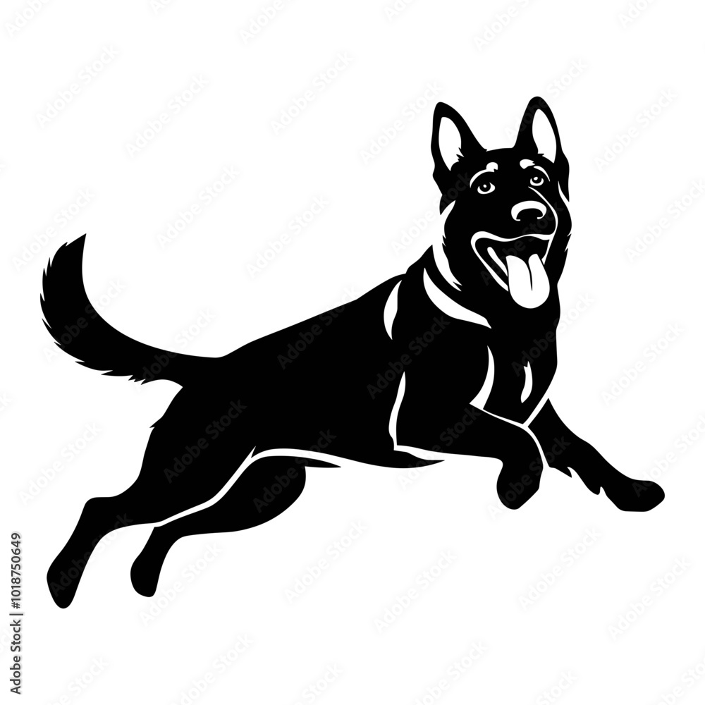 Obraz premium German Shepherd Playing