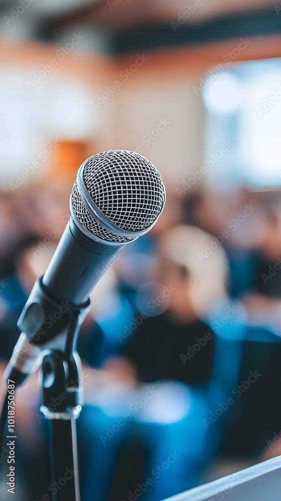 Close-Up of a Microphone at a Speaking Event Close-Up of a Microphone at a Speaking Event