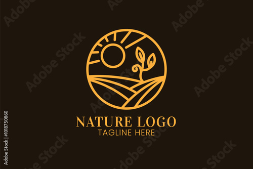 Minimalist landscape Environment Logo
