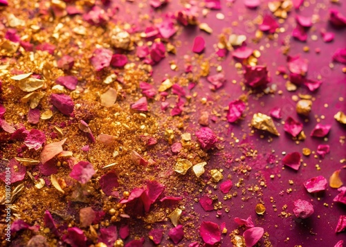 Elegant pink and gold flake background for luxurious design, branding, and creative projects