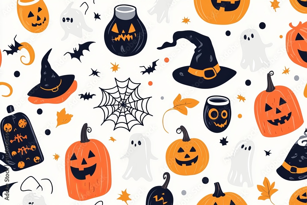 Halloween concept pattern Halloween concept pattern